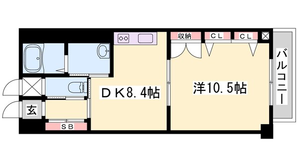 山陽姫路駅 徒歩7分 4階の物件間取画像